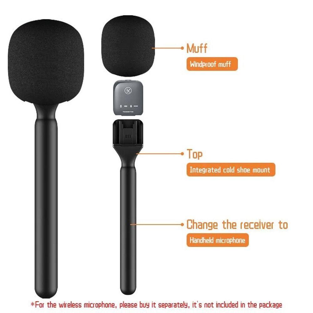 with Windproof Sponge Lavalier Interview Microphone Adaptor Handheld Mic Stand  for DJI MIC