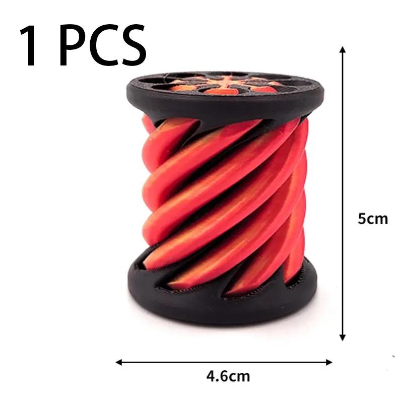 3D Printed Spiral Cone Fidget Toy Impossible Pyramid Channel Sculpture Passes Through Pyramid Toy Mini Vortex Line Illusion