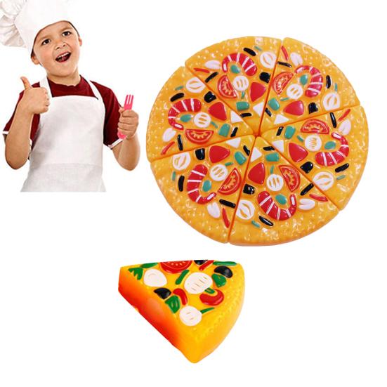 Pretend Play Toy Fake Pizza Toy Cuttable Kitchen Food Toy for Childrens Chef Role Playing Game