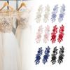 1 Par Aplique de Encaje Parches de Encaje Aplique Bordado de Flores para Vestido de Novia Ropa Chaquetas Diy Accesorios de Novia Suministro