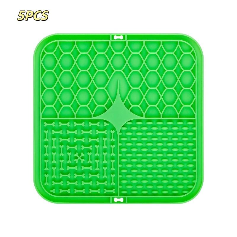 Pet Lick Silicone Mat Slow Feeder Dog Food Plate Bathing Distraction Sucker Training Feeder Supplies for Dogs