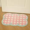 Cream Style Bath Mat Faux Cashmere Soft Bathroom Rug Creamy Aesthetic Pattern Shower Floor Carpet Non-Slip Absorbent Toilet Mat