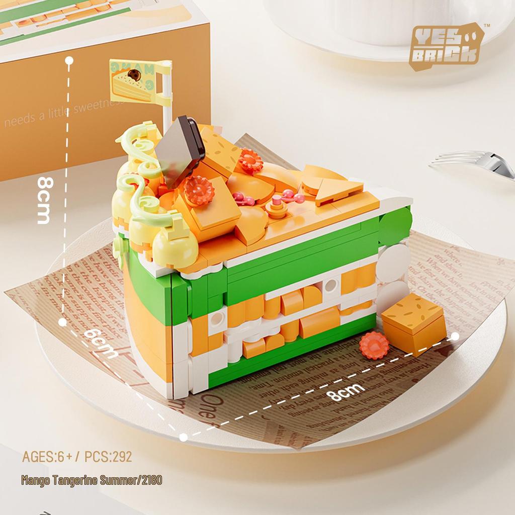Mini2179 Geburtstagstorte Dessert DIY Zusammenbau Baustein Spielzeug Modell Ornament Geschenk