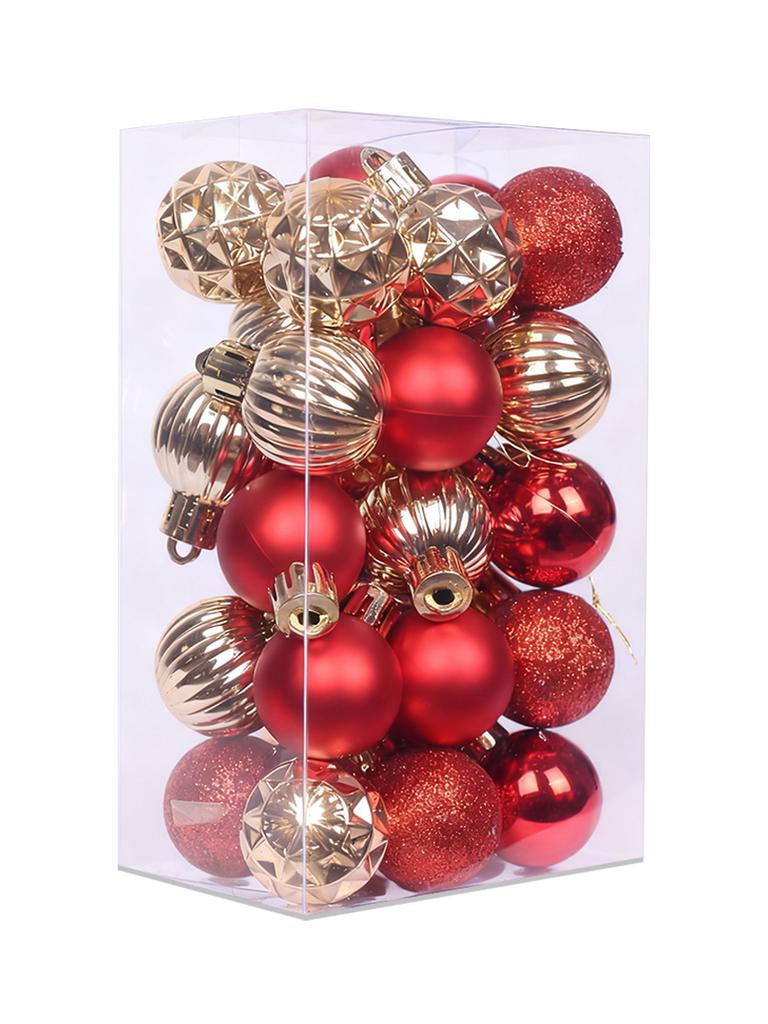 Christmas Balls Ornaments 30Pc Blue Silver Christmas Tree Decorations Santa Tree 30Mm Hanging Ball For Xmas  New Year Party