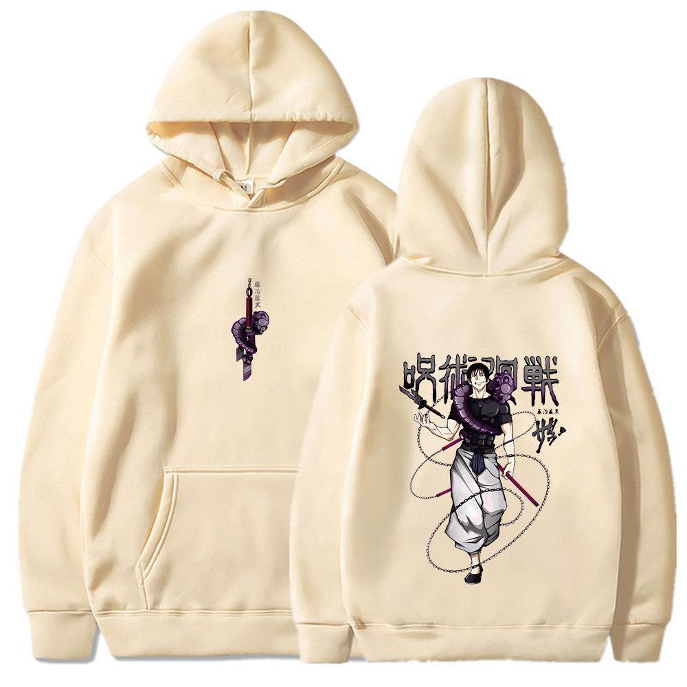 Jujutsu Kaisen Anime Hoodies Fushiguro Toji Print Hoodie Unisex Pullover Men Vintage Graphic Hoody Oversize Clothing