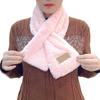 Autumn and winter new imitation rabbit fur scarf women's versatile thickened warm solid color plush Rex rabbit fur scarf