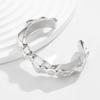 Fashion Irregular Cuff Polished Pleated Bracelet Set Light Luxury Style Commuter Party Forwoman