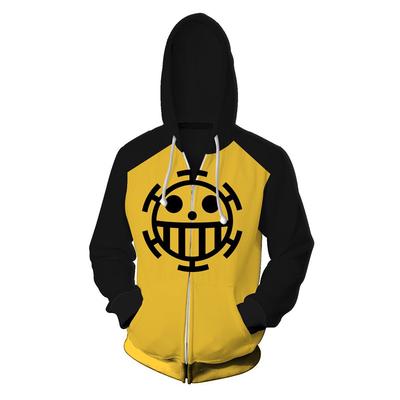 Anime One Piece 3D Hoodie Sweatshirts Trafalgar Law Cosplay Pirates Of Heart Dünne Pullover Hoodies Tops Oberbekleidung Mantel Outfit