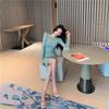 French Sexy Long-sleeved Hip Skirt Women's Spring and Autumn New Waist Sweet Temperament Hollow Split Design Dress