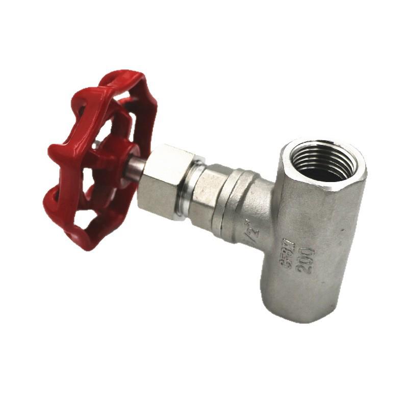 304 Stainless Steel Type B Globe Valve, American Style, Double Male Threaded Shut-off/Throttle Valve for Water Pipes
