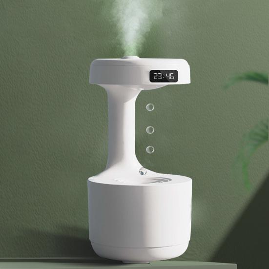 1 Set 800ML Air Humidifier Anti-gravity Water Droplet Reflow Weightless Sprayer LED