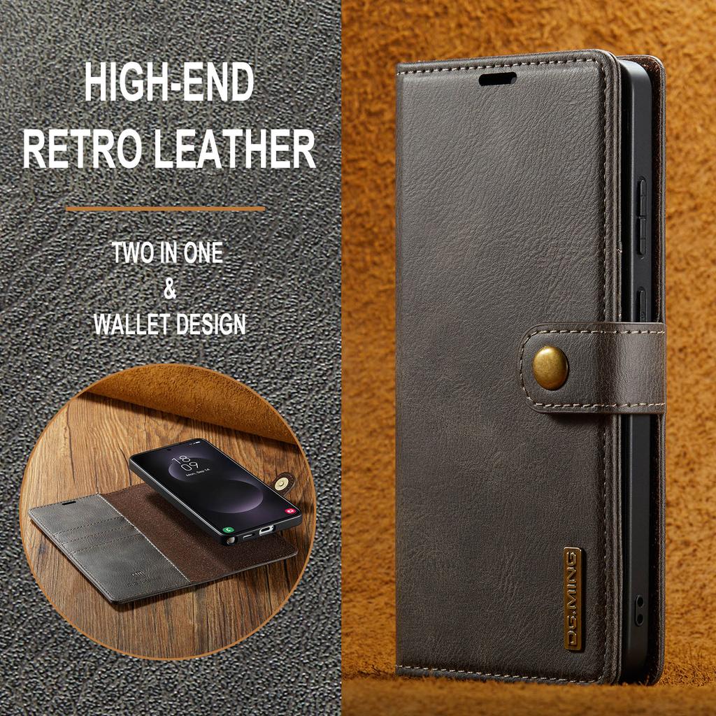 2-in-1 Removable Magnetic Flip PU Leather Case Card Wallet Holder Phone Back Cover For Samsung Galaxy S26 Ultra S25 S24 S23 S22 Plus Protector Skins