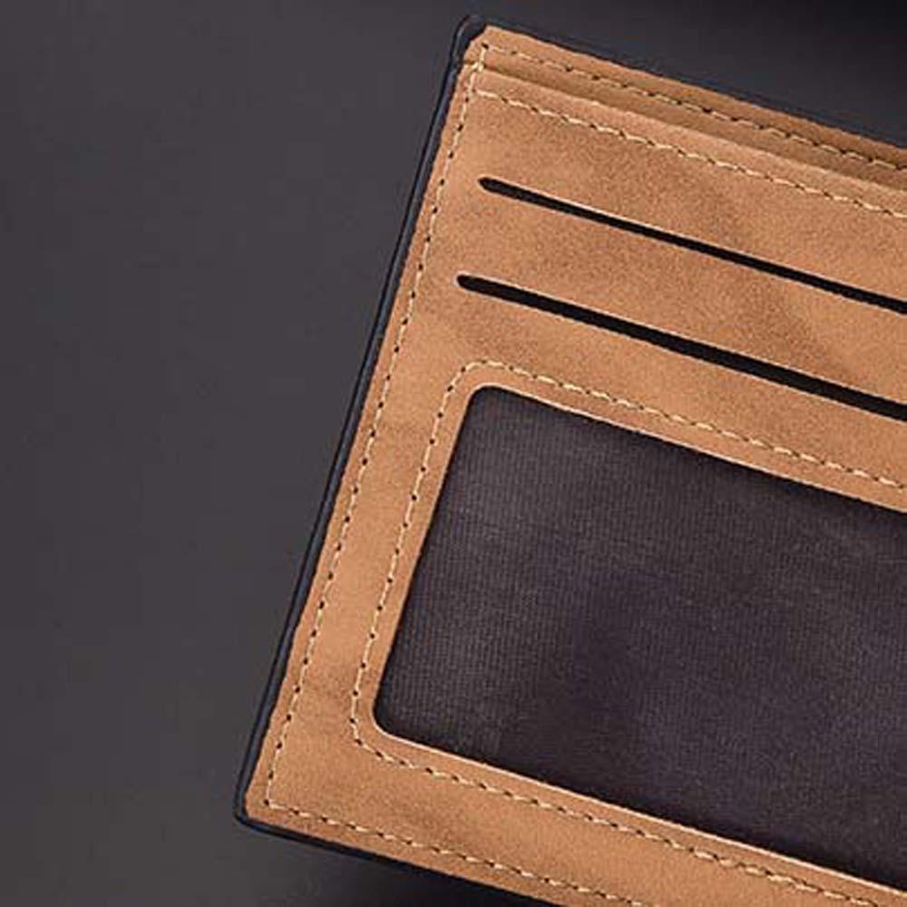 Thin Style Men Card Holder PU Leather Men Coin Purse 2 Fold Wallets Men Short Wallet Men