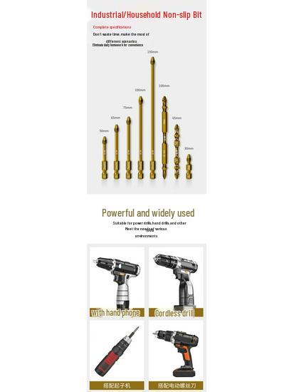 S3 Enhanced Magnetic Non-Slip Phillips Bit Set for High Torque Electric Drills & Screwdrivers