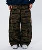 SOMEPLACE MAN Camo Washed Big Pocket Elastic Strap Rockstar Wide Cargo Pants [Khaki]