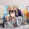 1PC Summer time Rendering Print Flannel Blanket, High quality All Seasons, Home Decor, Warmth and Comfort, Perfect for Christmas Gifts