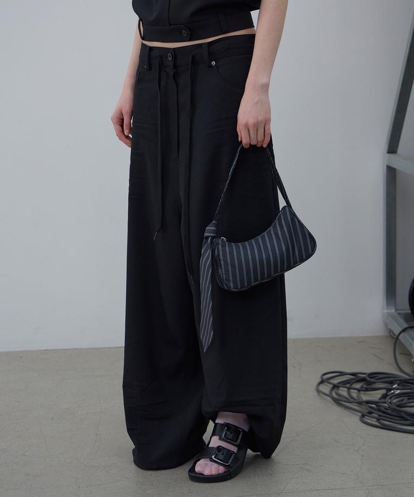LCDC™ Crinkle Detail Wide Trousers (Black)
