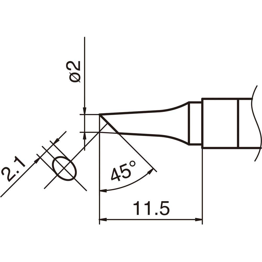 

HAKKO iron tip 2BC type T36-BC2