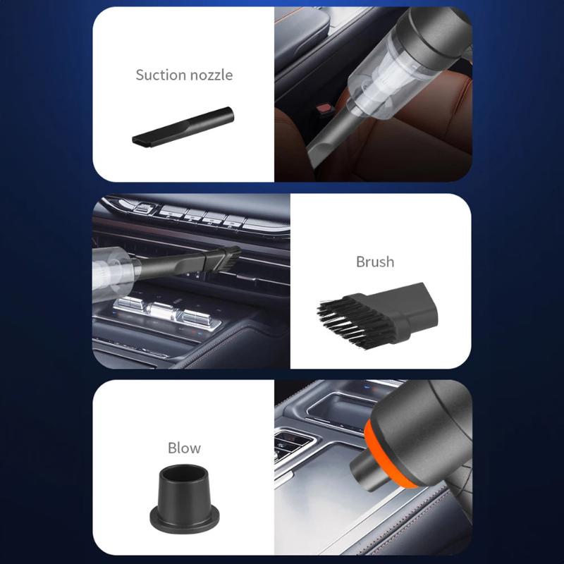 Handheld Cordless Car Vacuum Cleaner Strong Suction Long Battery Life Multiple Nozzles For Car And Home Cleaning