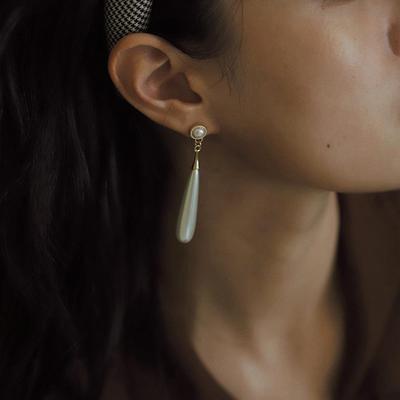 Französische Retro Perlen-Ohrhänger: Elegant, Trendy und Gesichtsschlankendes Design