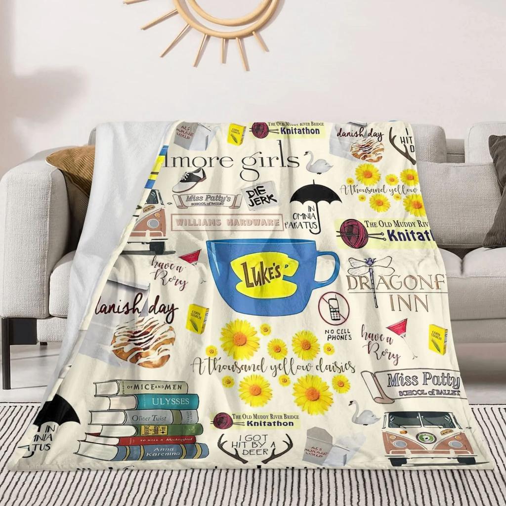 Coffee drinking styles digitalprinted polyester Bedroom velvet flannel soft sofa cover blanket Fleece soft sofa cover blankets