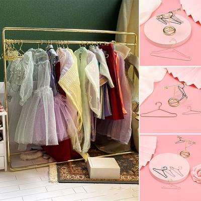 Furniture Decorations Wardrobe 1/6 Doll Mini Hangers Dress Clothes Hanging Doll Accessories Metal