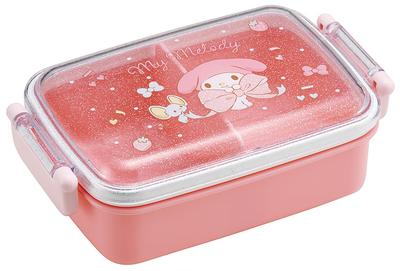 Lunch with a Soft Single Made In Sanrio My Melody Big Children's Box, 450ml, Dome-Shaped Lid, Tier, Japan, Ribbon, Girl's, RBF3ANAG-A