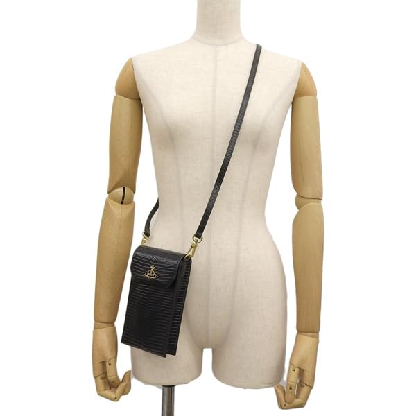 Bag Shoulder Bag Leather Black LIZARD PHONE BAG 53030019UL004FN401 VIVIENNE WESTWOOD [Vivienne Westwood] Women's [Item]