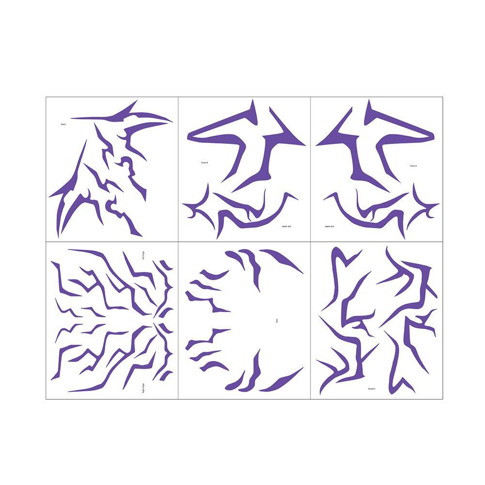 

6pcs/set For Kpop Demon Hunters Rumi Kang Temporary Tattoo Sticker Rumi Tattoo Demonizing Sticker For Halloween Party Gifts