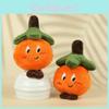 Charming Soft Persimmon Plush Toy Keychain Vibrant Orange Color Perfect For Kids' Bags
