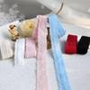 2 Yard Blue Pink Flowers Edging Embroidery Lace Ribbon Dress Clothing Sewing Accessories