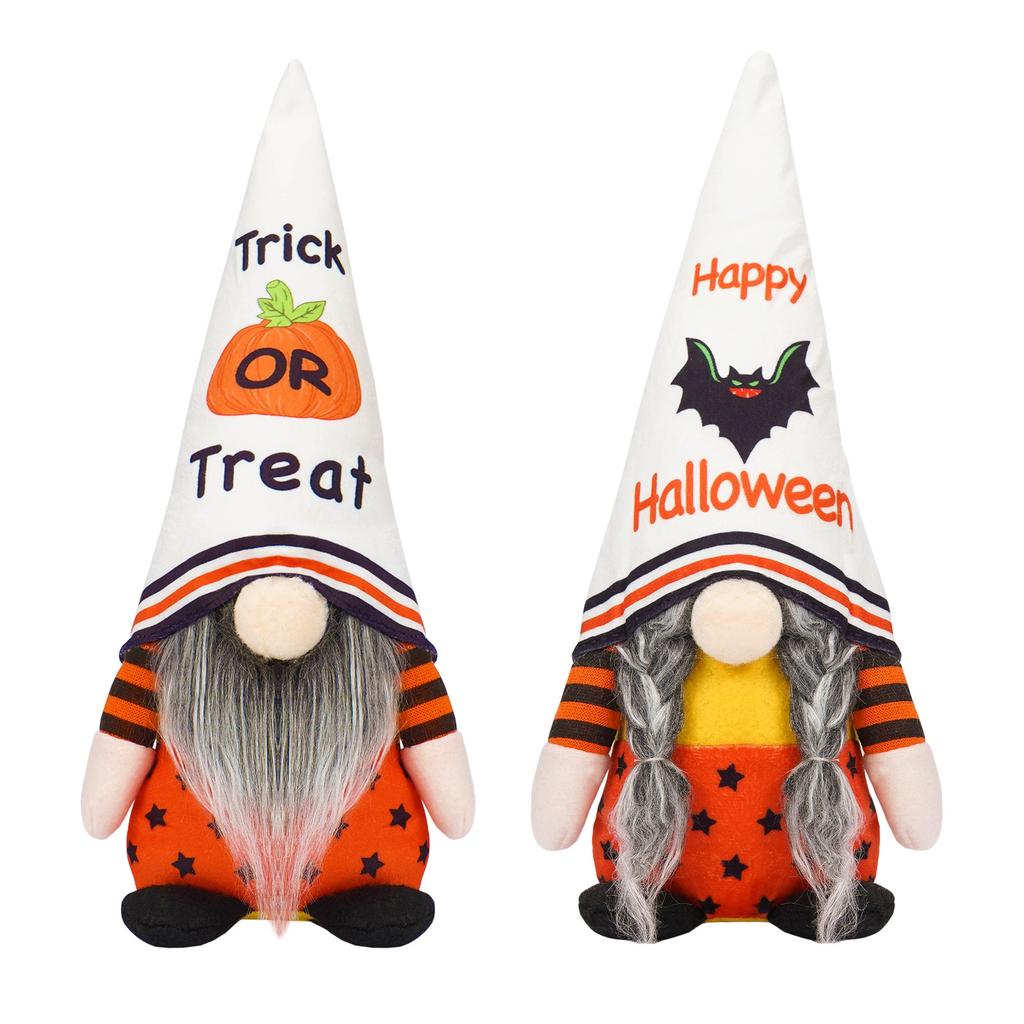 2pcs Halloween Gnomes Decoration Mr and Mrs Faceless Doll Ornaments for Halloween Table Ornament Tiered Tray Decor Party