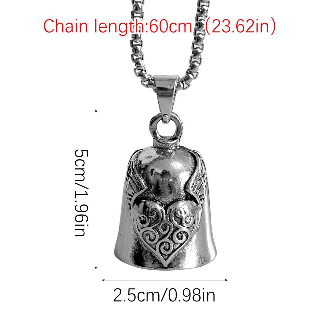 Biker Bell For Men Heart Wing Motorcycle Accessories Small Motorbike Bell For Riders Long Distance Drive Road Trip Daily Commute