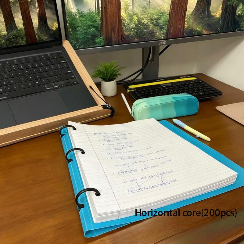 3-Hole Loose Leaf A4 Folder, Paired With Inner Pages and Dividers, Suitable for Storing Paper in Offices, Schools, and Homes