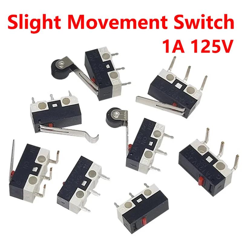 20Pcs Micro Limit Switch 3Pins Long Handle Roller Lever Arm SPDT Momentary Push Button Switch for Mouse DIY Accessories