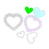 3 Pcs Love Heart Lace Metal Cutting Dies Stencils for DIY Scrapbooking/photo Album Decorative Embossing DIY Paper Cards