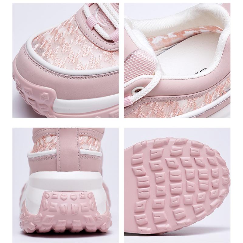 Mesh Breathable White Shoes for Women Summer Thin Dad Shoes Platform Thick Sole Casual Height-enhancing Mesh Shoes