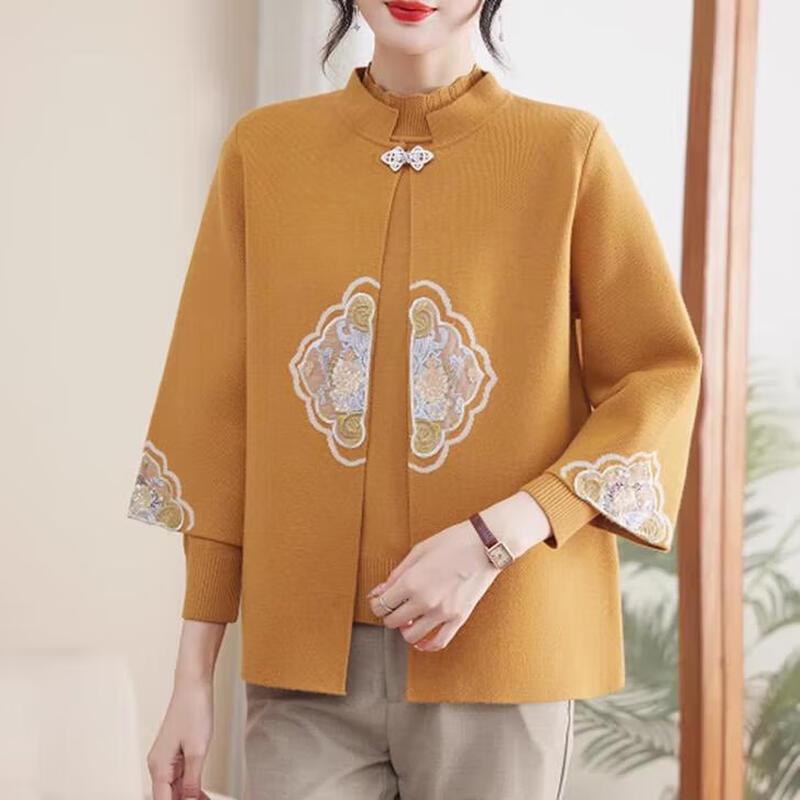 

XUEXI Женский вязаный кардиган в китайском стиле, комплект на зиму 2024