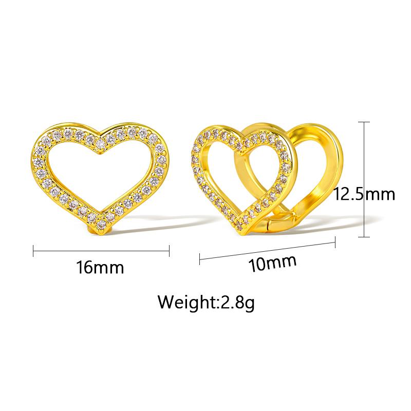 Small Jewelry 2023 New Arrivals Gold Plated Women Minimal Hoop Earring Small Heart Hoop Earrings circular