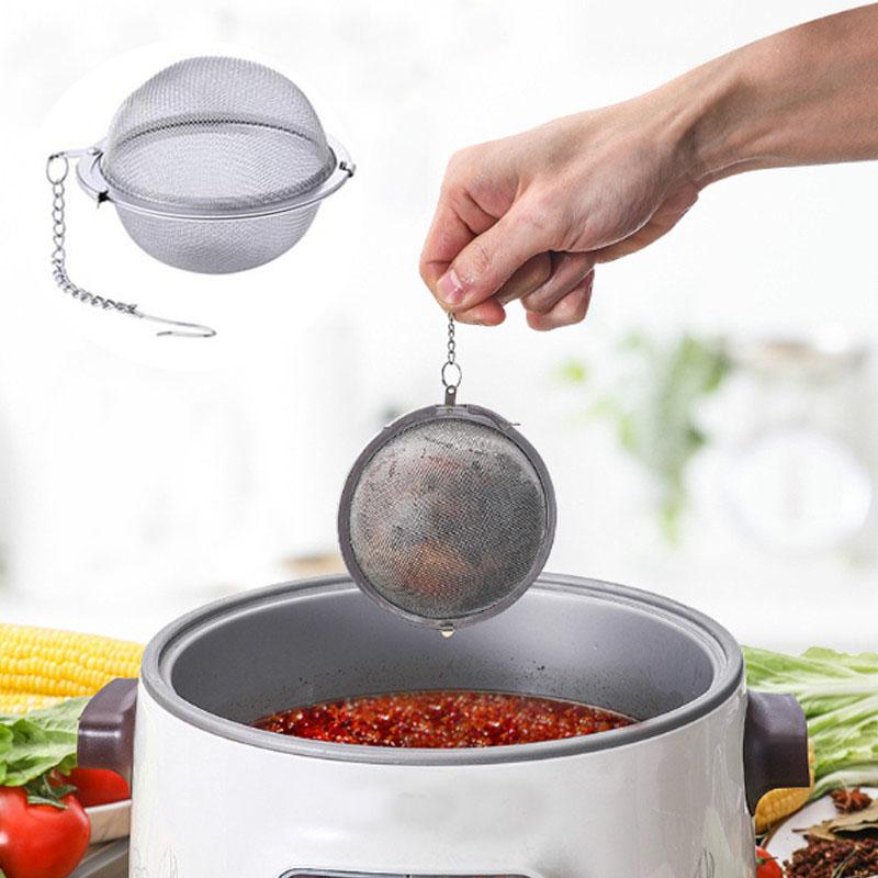 5 Größen Edelstahl Tee-Ei - Feinmaschiges Verschließbares Sieb für losen Blatt- / Kräutertee & Gewürze - Küchen-/Spülmaschinenfest