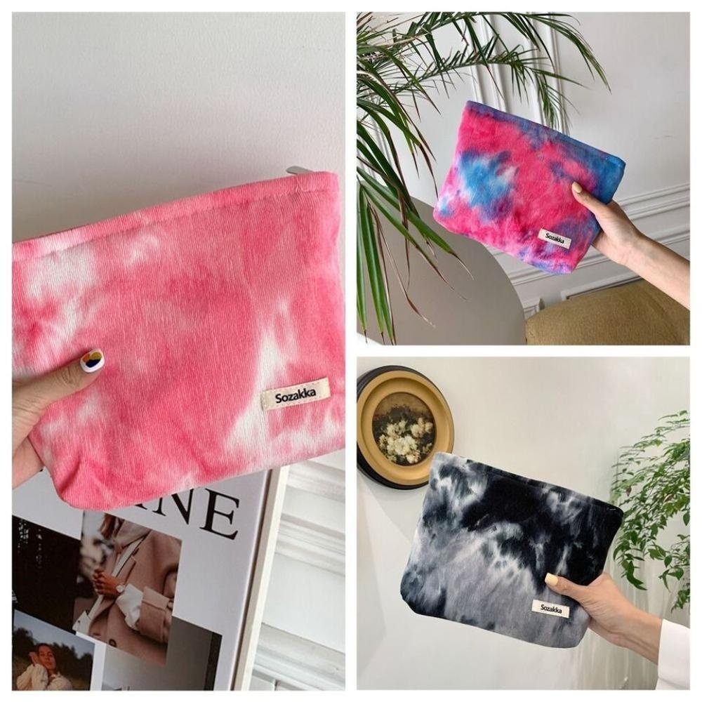 

Tie Dyeing Gradient Cosmetic Lipstick Storage Bag Korean Style Zipper Lipstick Bag New Makeup Bag