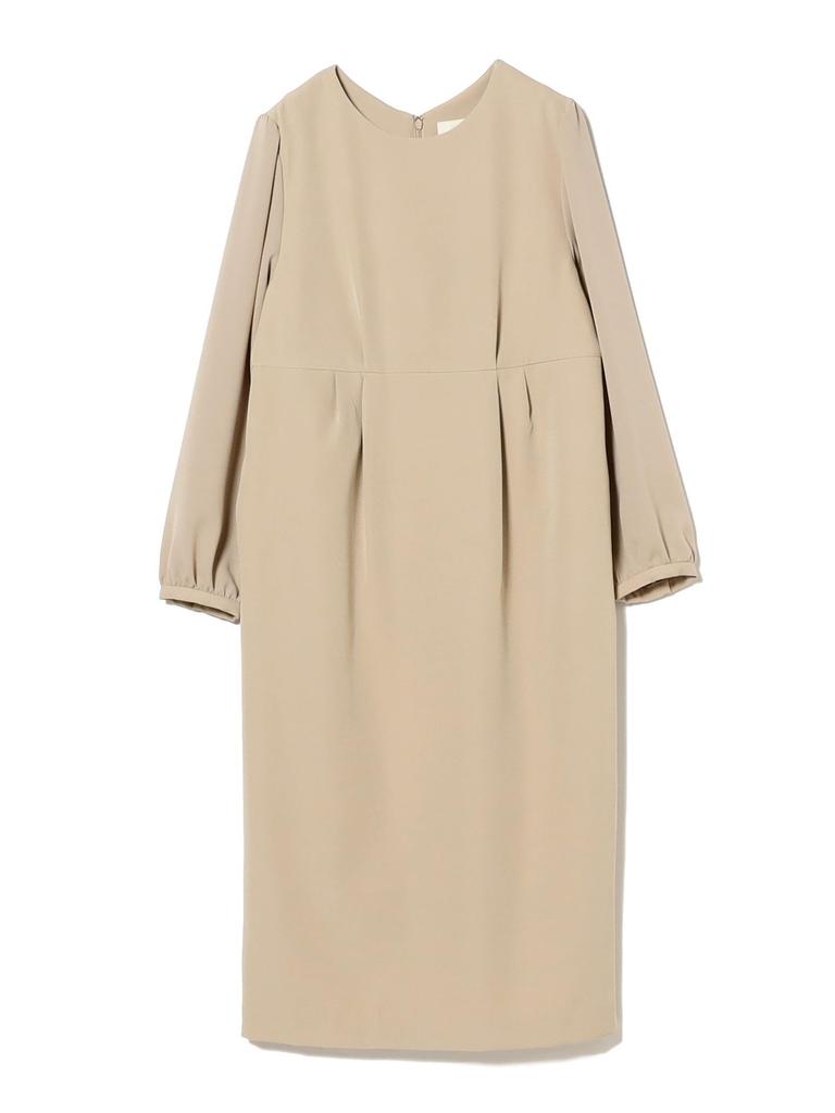B:MING LIFE STORE by BEAMS Women's Waist Tuck Dress (Sizes S-M) Beige Medium