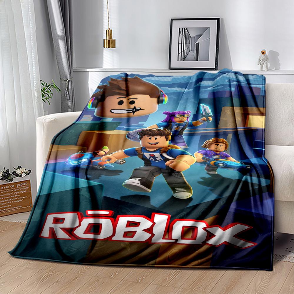 Roblox 234 Blanket Soft Warm Cozy Suitable for Bed Picnics Office Four Seasons Universal Playful Design Unique Gift for Family and Friends Camping