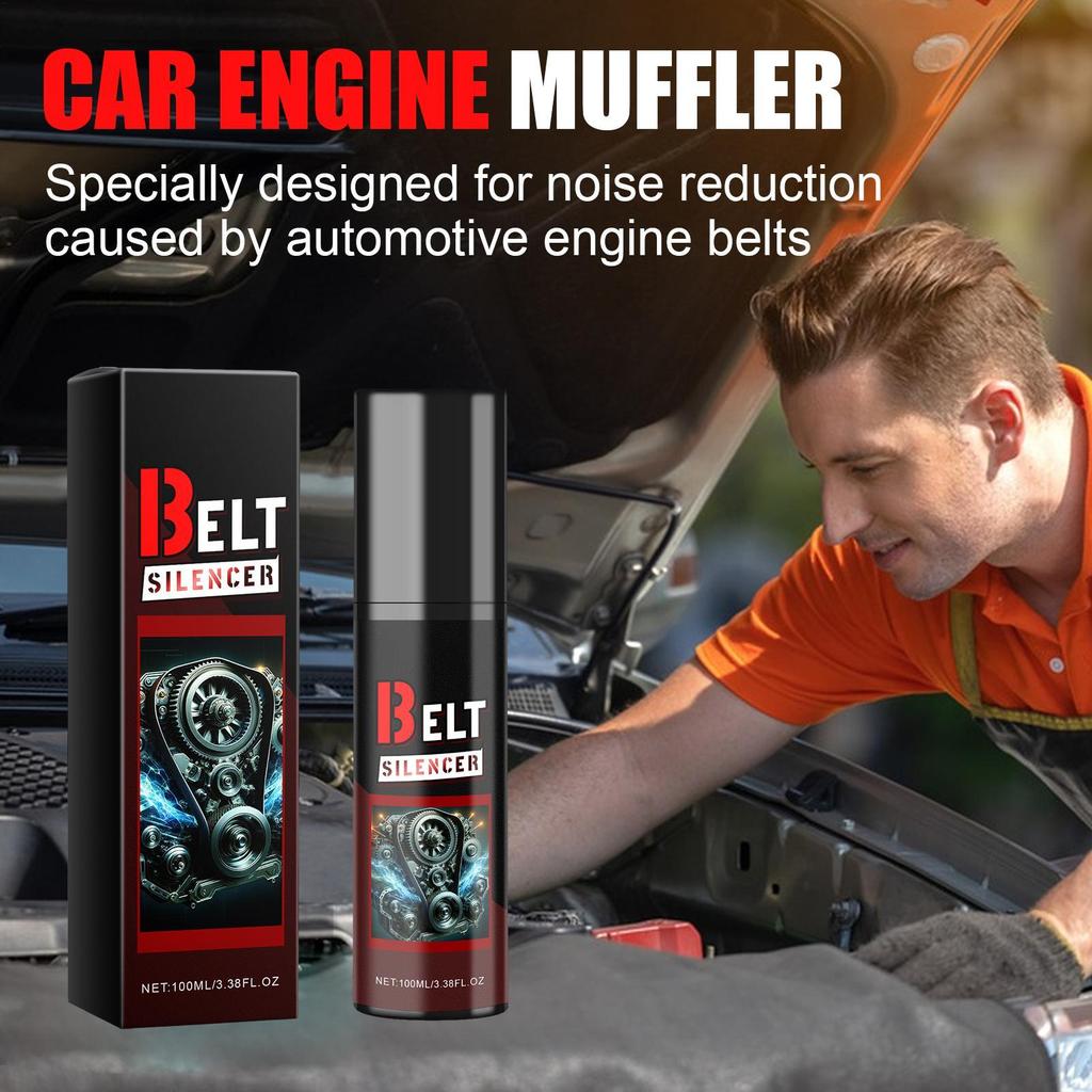 100ml Engine Belt Noise Elimination Spray Car Belt Silencer Lubricant Spray-On Dressing Anti-friction Protection Reduces Noise