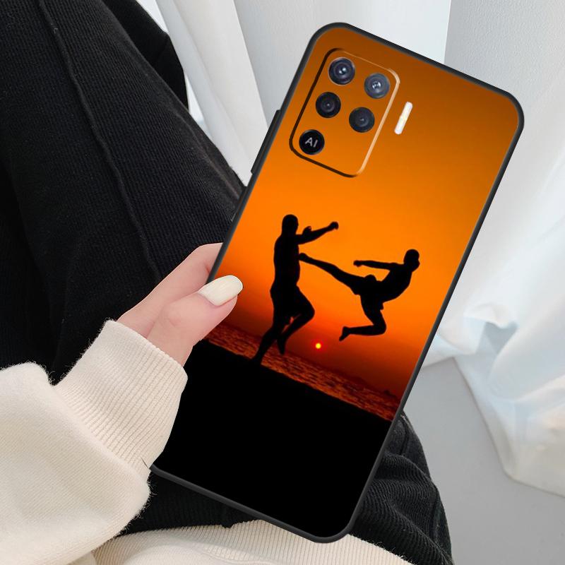 Kung Fu Karate Taekwondo Martial Case For Oppo A40 A60 A80 A5 Pro A15 A16 A17 A57 A77 A94 A74 A54 A76 A96 A18 A38 A58 A78 A98