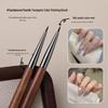 Sandalwood Handle Nail Art Brush for Beginners - Short Universal Pen for Painting, Outlining, and Coloring Nails
