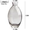Lux Mini Colored Glass Vase Set for Hydroponic Flowers - Transparent Decorative Ornaments for Living Room