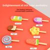 Kids Wooden Pretend Play Ice Cream And Lollipop Set With Interactive Logic Toys For Children