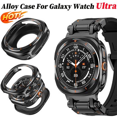 Schutzhülle aus Aluminiumlegierung für Samsung Galaxy Watch Ultra 7 (47 mm), inklusive Displayschutzfolie