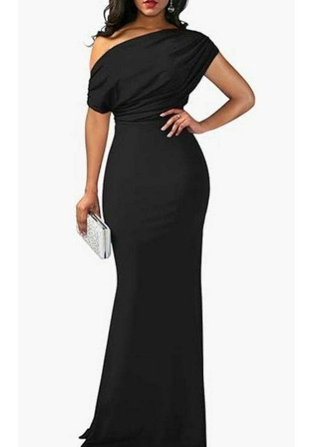 Abito Formale Donna Primavera 2024 Monospalla Senza Maniche Bodycon